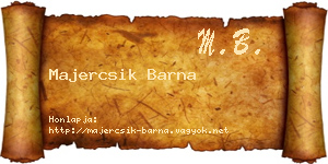 Majercsik Barna névjegykártya